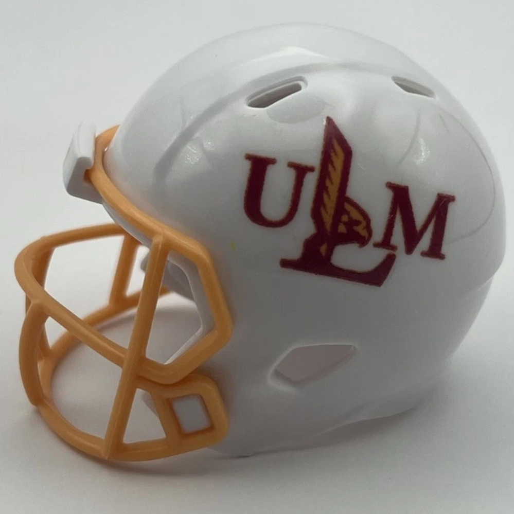 Custom ULM Warhawks Pocket Pro Helmet White Sun Belt