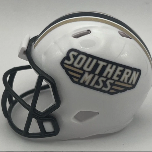 Custom Southern Miss Golden Eagles Pocket Pro Helmet White Sun Belt