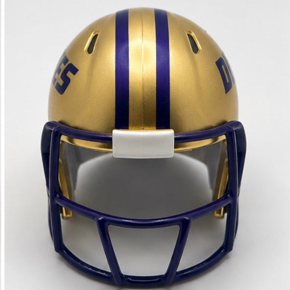 Custom JMU Dukes Pocket Pro Helmet Gold Sun Belt