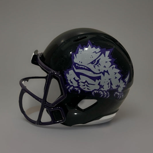 Custom TCU Horned Frogs Pocket Pro Helmet