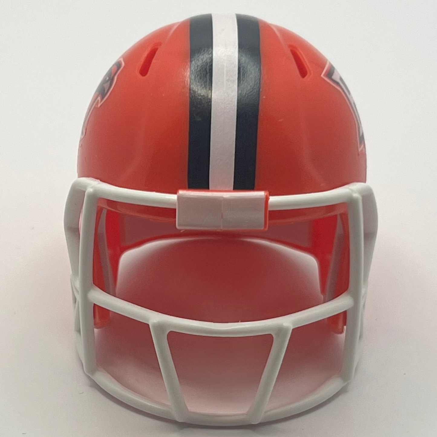 Custom Bowling Green Falcons Pocket Pro Helmet Orange MAC Stripe White Facemask
