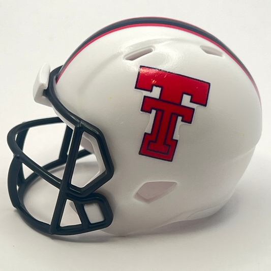 Custom Texas Tech Red Raiders Pocket Pro Helmet White Big-12