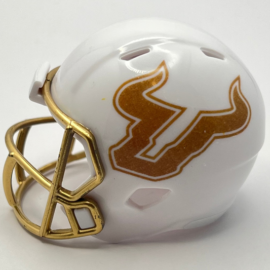Custom South Florida Bulls Pocket Pro Helmet White American Conference