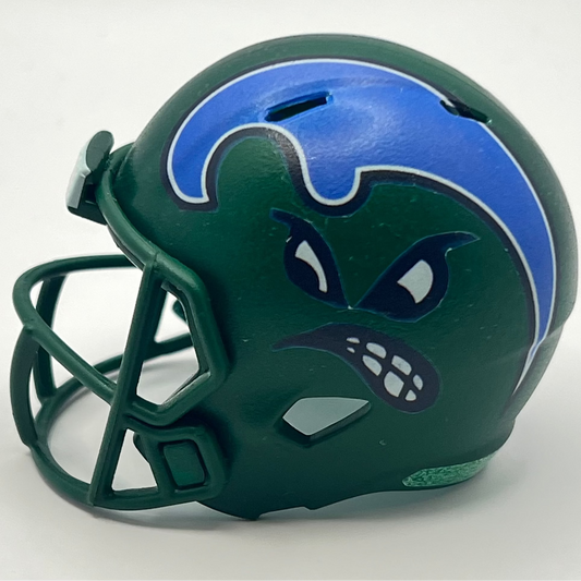 Custom Tulane Green Wave Pocket Pro Helmet Green American Conference