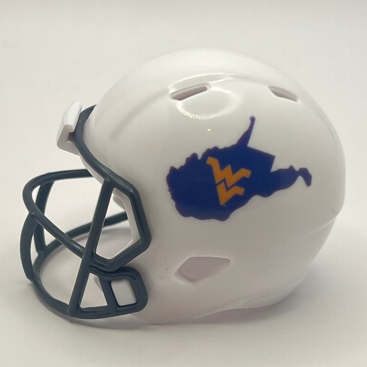 Custom West Virginia Mountaineers Pocket Pro Helmet White Big-12