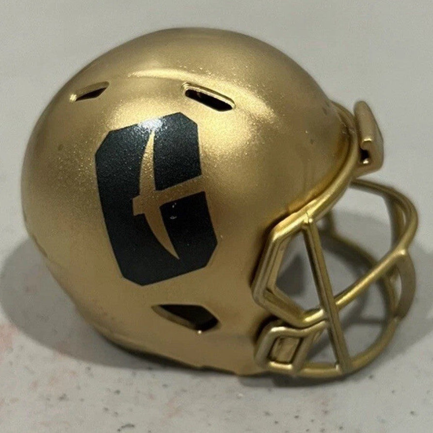 Custom Charlotte 49ers Pocket Pro Helmet Gold American Conference