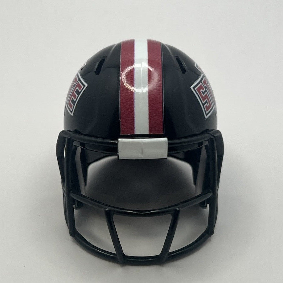Custom Arkansas State Red Wolves Pocket Pro Helmet Black Sun Belt