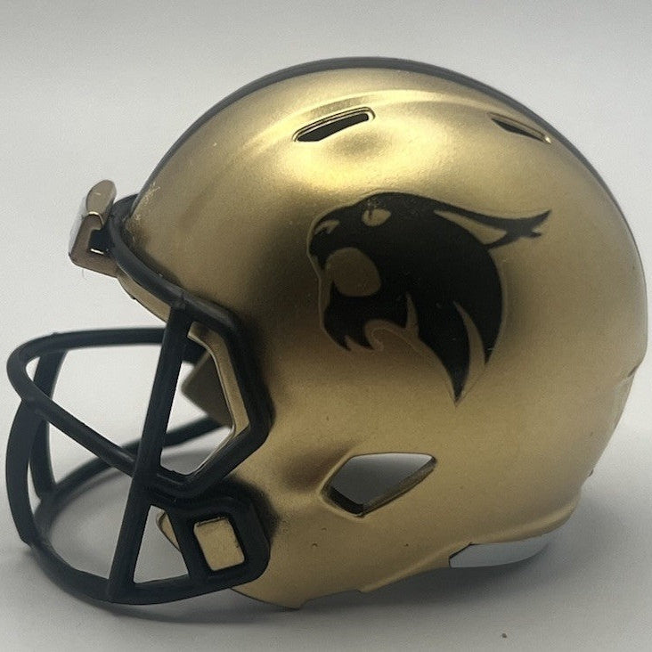 Custom Texas State Bobcats Pocket Pro Helmet Gold Pac-12