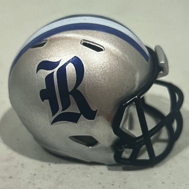 Custom Rice Owls Pocket Pro Helmet Silver American Conference Pocket P – Pocket Pro Nation