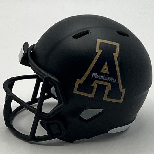 Custom App State Mountaineers Pocket Pro Helmet Matte Black Sun Belt