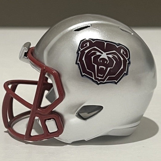 Custom Missouri State Bears Pocket Pro Helmet Silver Conference USA