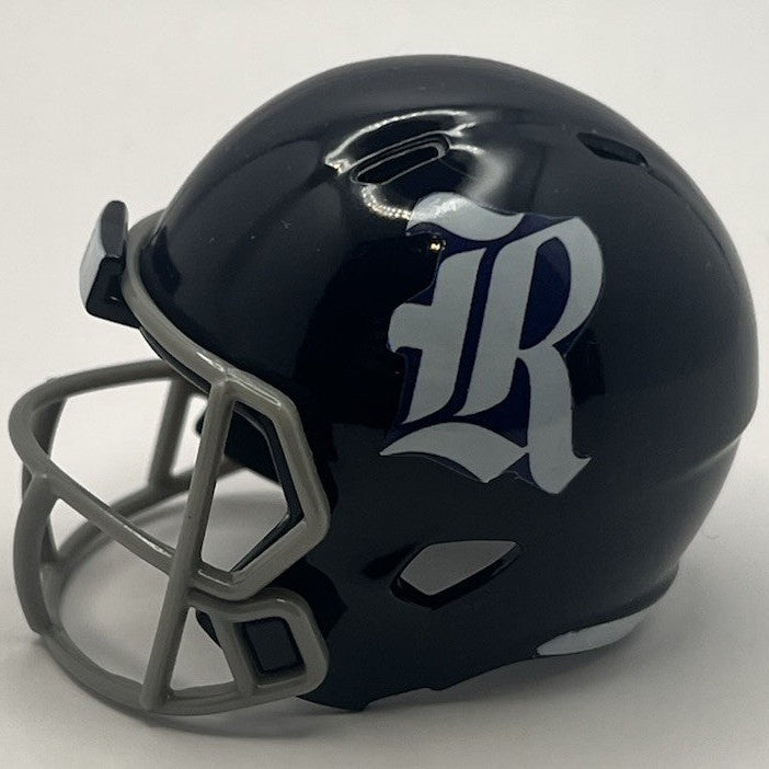 Custom Rice Owls Pocket Pro Helmet Navy Blue American Conference Gray Facemask