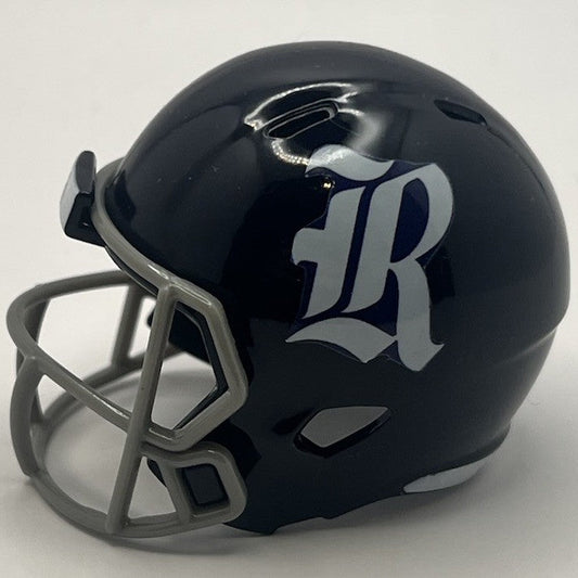 Custom Rice Owls Pocket Pro Helmet Navy Blue American Conference Gray Facemask