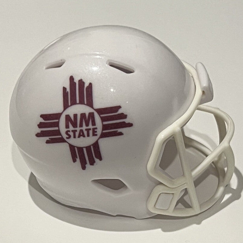 Custom New Mexico State Aggies Pocket Pro Helmet White Conference USA