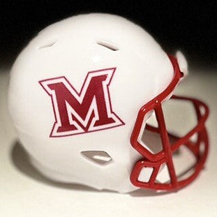 Custom Miami(OH) Redhawks Pocket Pro Helmet White MAC