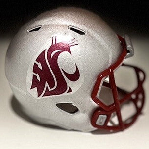 Custom Washington State Cougars Pocket Pro Helmet Silver Pac-12