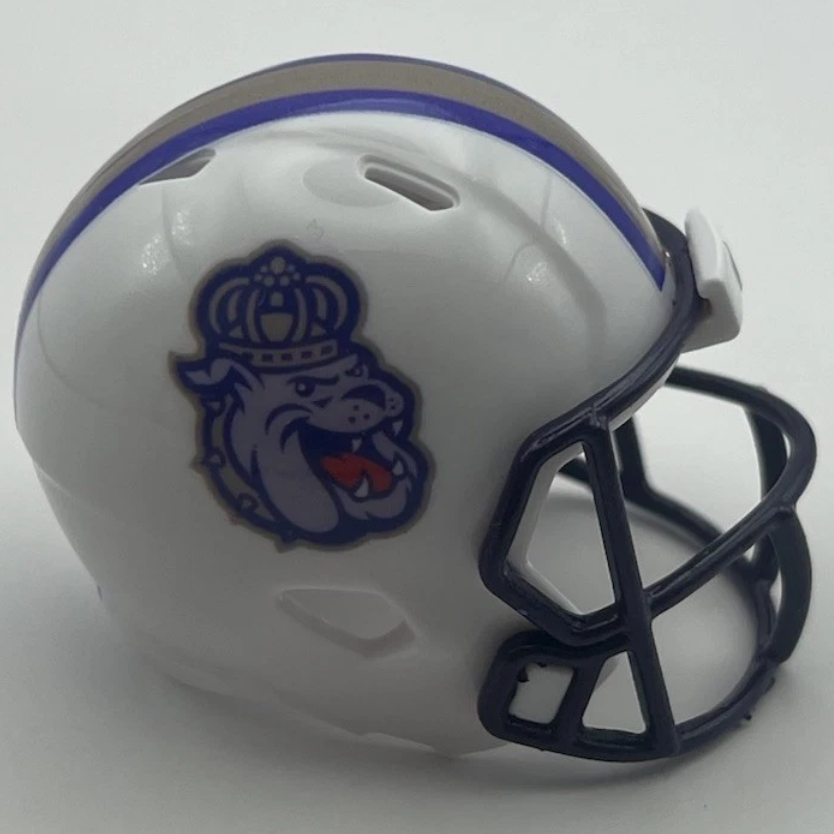 Custom JMU Dukes Pocket Pro Helmet White Sun Belt