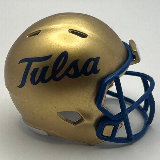 Custom Tulsa Golden Hurricanes Pocket Pro Helmet Gold American Conference