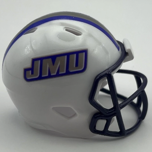 Custom JMU Dukes Pocket Pro Helmet White Sun Belt