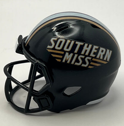 Custom Southern Miss Golden Eagles Pocket Pro Helmet Black Sun Belt