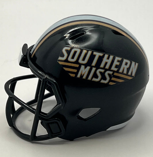 Custom Southern Miss Golden Eagles Pocket Pro Helmet Black Sun Belt
