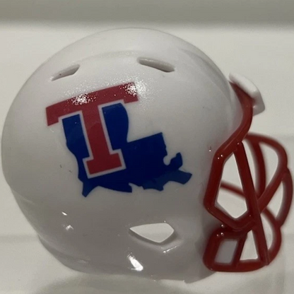 Custom Louisiana Tech Bulldogs Pocket Pro Helmet White Sun Belt