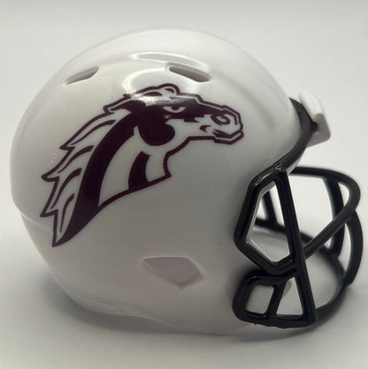 Custom Western Michigan Broncos Pocket Pro Helmet White MAC