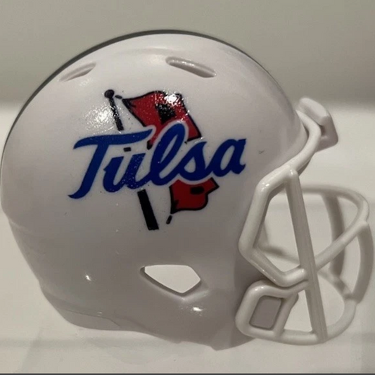 Custom Tulsa Golden Hurricanes Pocket Pro Helmet White American Conference