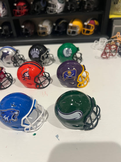 Custom lot of 12 helmets fantasy league