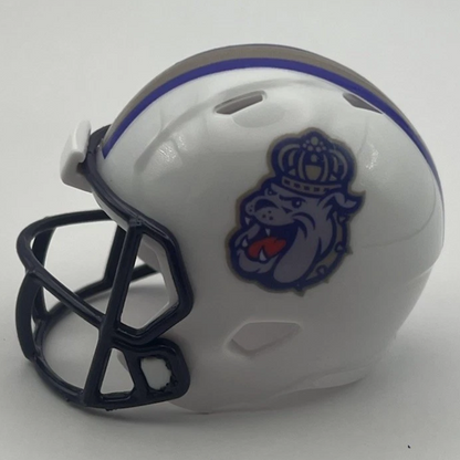 Custom JMU Dukes Pocket Pro Helmet White Sun Belt