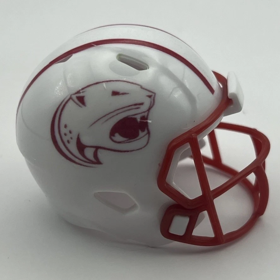 Custom South Alabama Jaguars Pocket Pro Helmet White Sun Belt
