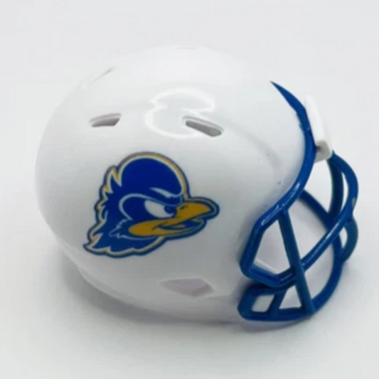 Custom Delaware Fightin’ Blue Hens Pocket Pro Helmet White Conference USA