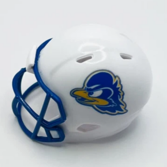 Custom Delaware Fightin’ Blue Hens Pocket Pro Helmet White Conference USA
