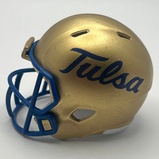 Custom Tulsa Golden Hurricanes Pocket Pro Helmet Gold American Conference