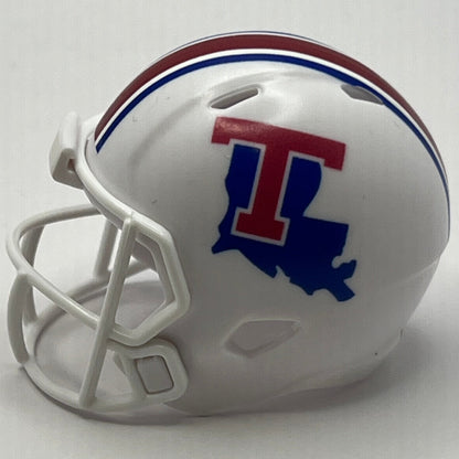 Custom Louisiana Tech Bulldogs Pocket Pro Helmet White Sun Belt