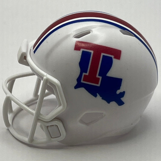 Custom Louisiana Tech Bulldogs Pocket Pro Helmet White Sun Belt