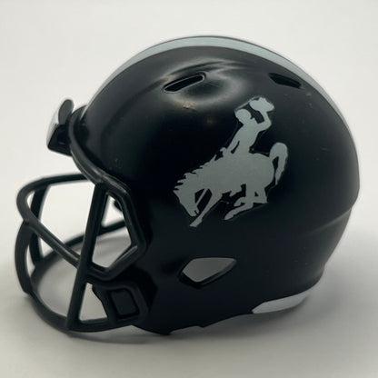 Custom Wyoming Cowboys Pocket Pro Helmet Black Mountain West