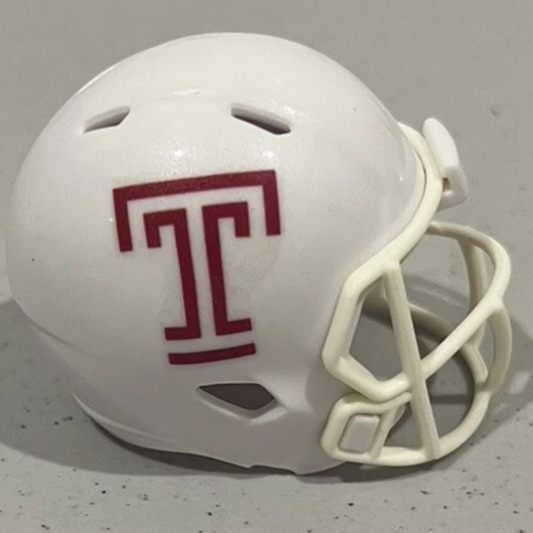 Custom Temple Owls Pocket Pro Helmet White American Conference