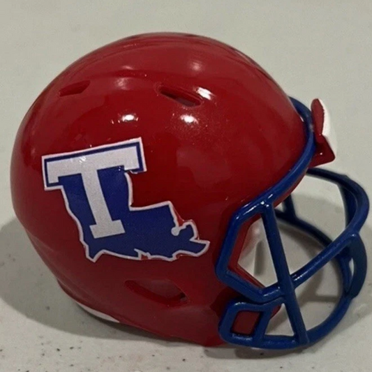 Custom Louisiana Tech Bulldogs Pocket Pro Helmet Red Sun Belt