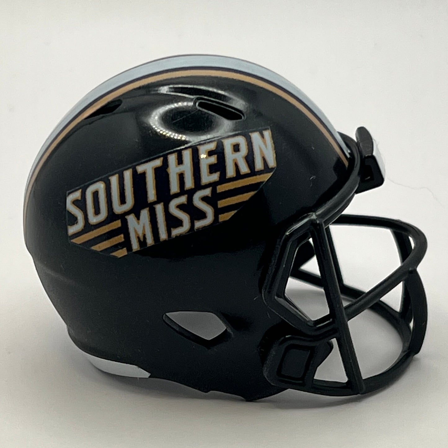 Custom Southern Miss Golden Eagles Pocket Pro Helmet Black Sun Belt