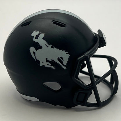 Custom Wyoming Cowboys Pocket Pro Helmet Black Mountain West