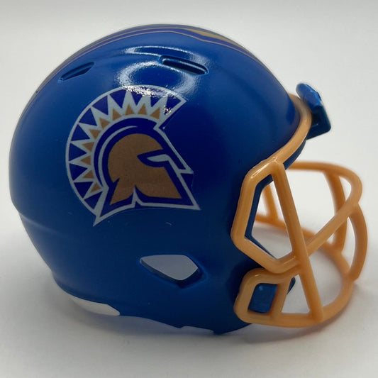 Custom San Jose State Spartans Pocket Pro Helmet Blue Mountain West