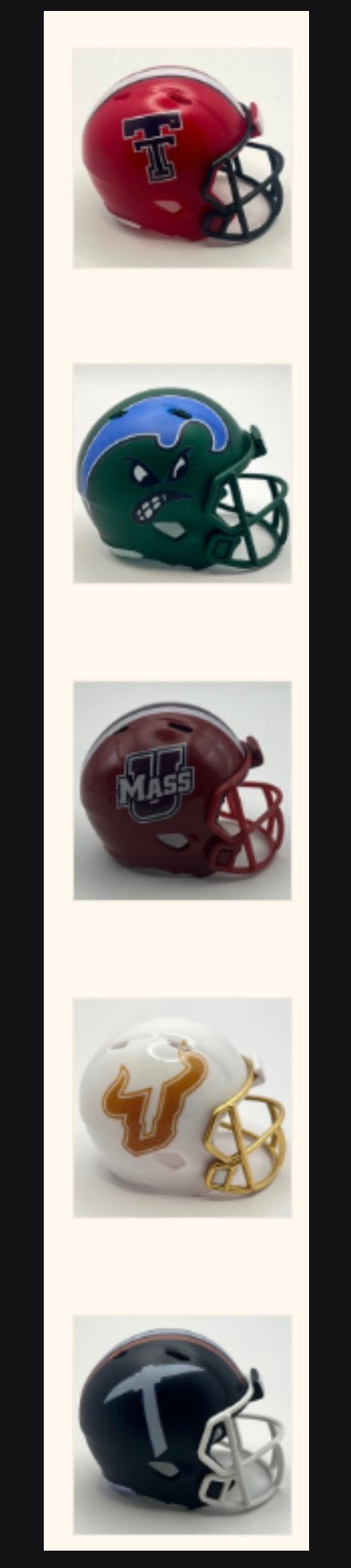 Custom lot of 10 pocket pro helmets