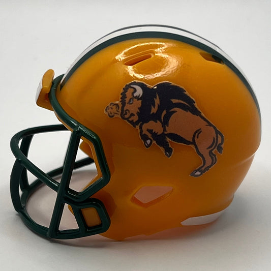 Custom North Dakota State (NDSU) Bison Pocket Pro Helmet Yellow Mountain West