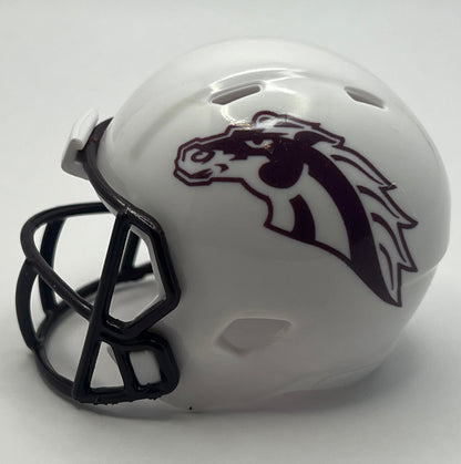 Custom Western Michigan Broncos Pocket Pro Helmet White MAC