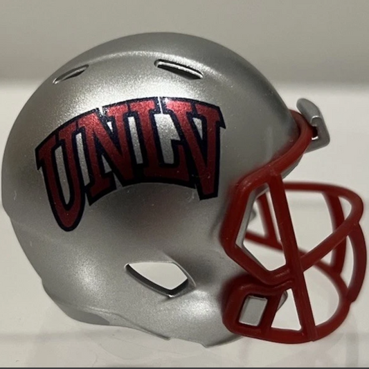 Custom UNLV Rebels Pocket Pro Helmet Silver Mountain West