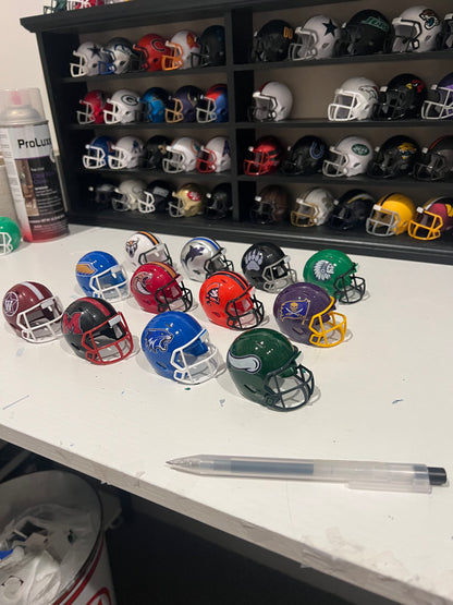 Custom lot of 12 helmets fantasy league