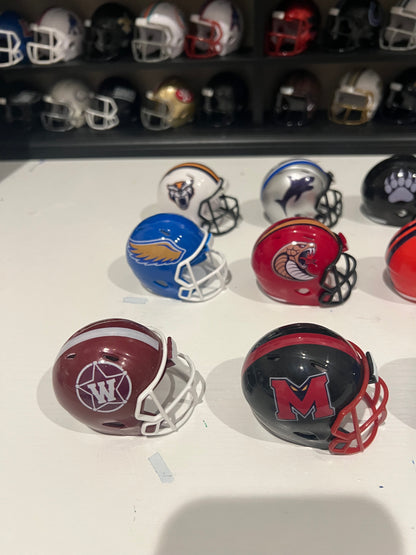 Custom lot of 12 helmets fantasy league