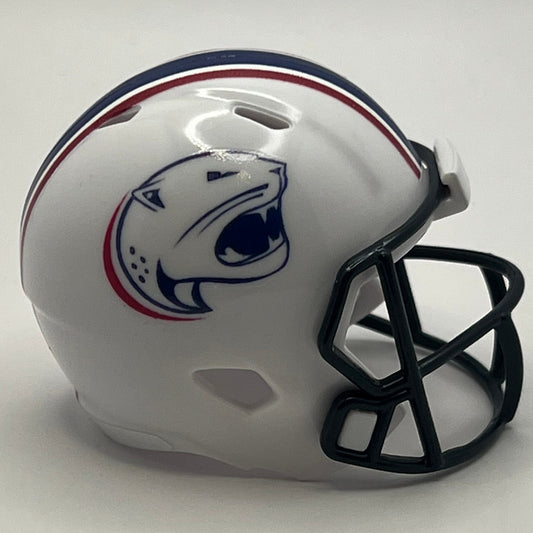 Custom South Alabama Jaguars Pocket Pro Helmet White Sun Belt