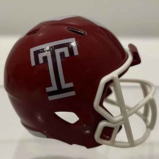 Custom Temple Owls Pocket Pro Helmet Maroon American Conference